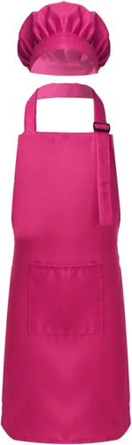 Vista 13 de ranrann Conjunto de delantal de chef para niños y niñas, delantales de cocina para cocinar, hornear, entrenamiento, disfraz