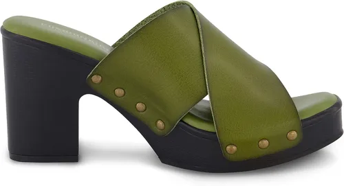 Vista 4 de CUSHIONAIRE Kamari - Sandalias de madera sintética para mujer con relleno de espuma viscoelástica anchos disponibles