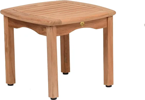 Vista 8 de Amazonia Mesa auxiliar cuadrada y duradera Roma Madera de eucalipto Ideal para exteriores e interiores