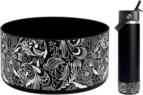 Vista 10 de WK IEASON Funda protectora de silicón base para botella de Hydro Flask de boca ancha/boca estándar, protector de fondo de silicón antideslizante