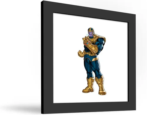 Vista 2 de Trends International Gallery Pops Marvel Comics Avengers - Póster de pared de Thanos, 12 x 12 pulgadas, versión enmarcada en negro