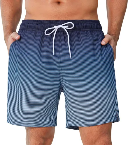 Vista 4 de SILKWORLD Traje de baño para hombre, pantalones cortos de playa de secado rápido con bolsillos Ejército Verde-ag