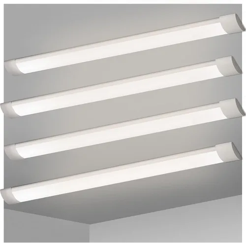 Vista 13 de KILIPOL Luz LED de listón de 2 pies, luces de tubo LED delgadas montadas en superficie de techo, 20 W 4000 K blanco neutro para oficina, tienda, 2