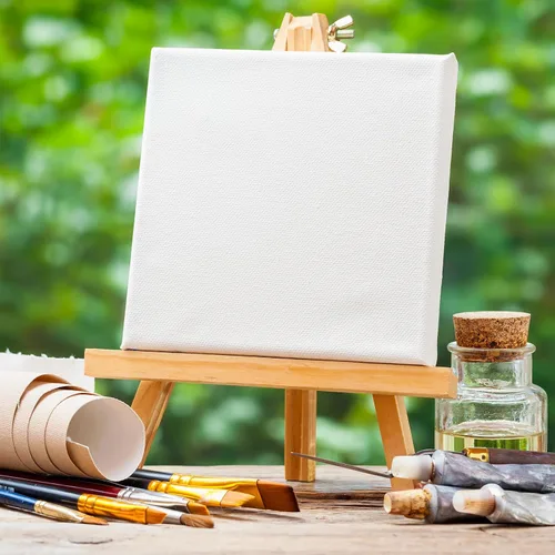 Vista 3 de Tenceur Unprimed Cotton Canvas Roll for Painting Wide White Canvas Large Canvases for Painting Artist Painting Backdrop Fabric for Oil and Acrylic
