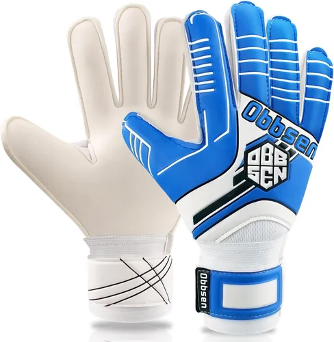Vista 18 de Guantes de portero de fútbol para niños, jóvenes y adultos, guantes de portero de fútbol de agarre fuerte con protección para los dedos
