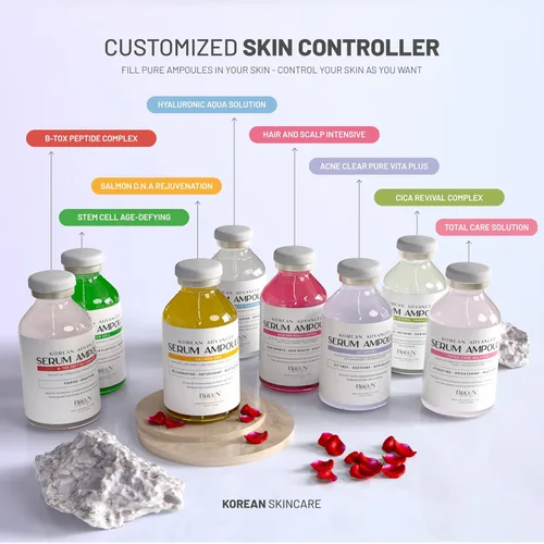 Vista 5 de BRÜUN SC - Ampolla de suero de células madre de control, refuerzo de suero coreano con microagujas para cara y cuerpo para usar con y sin Derma Pen