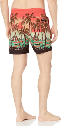 Vista 2 de Volcom Traje de baño estándar de 17 pulgadas con cintura elástica para hombre Lavanda perla