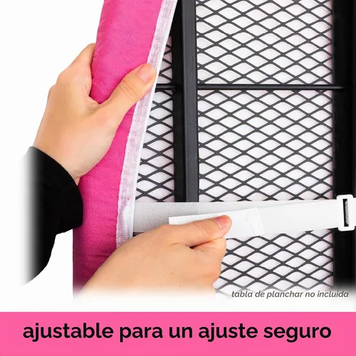 Vista 4 de oliso Funda y almohadilla para tabla de planchar - 100% algodón - Estándar Frambuesa