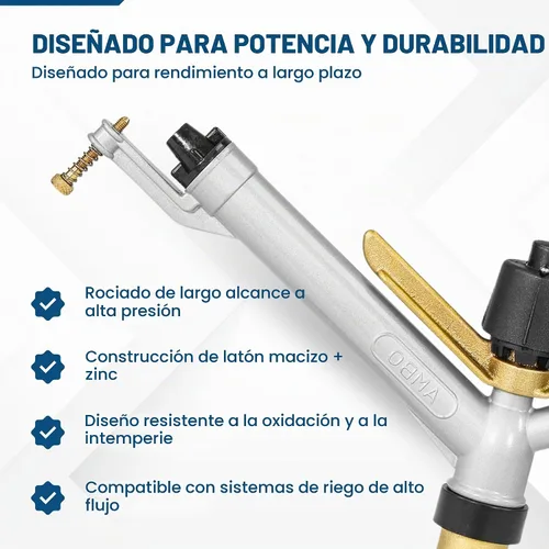 Vista 8 de Sime AMBOF Ambo - Rociador de impacto de círculo completo de 1-1/2 pulgadas con boquillas