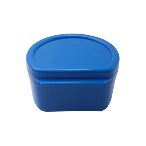 Vista 4 de Caja de baño para prótesis para cuidado de prótesis para dentaduras, protector bucal transparente y retenedores de viaje