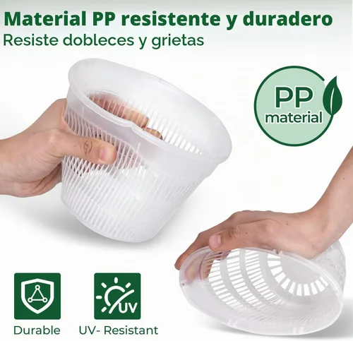 Vista 4 de T4U Clear Orchid Pots 6.3 Inch 6 Pack, Orchid Pot with Holes Repotting