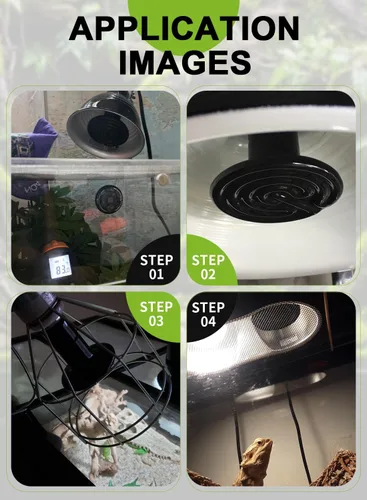 Vista 2 de Emisor infrarrojo de cerámica de 75 W, calentador de reptiles sin luz, para dragones barbudos, lagartos, tortugas, serpientes, anfibios y pollos