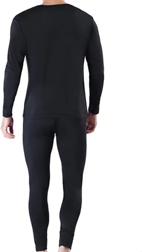 Vista 2 de Conjunto de ropa interior térmica de terciopelo suave para invierno, con forro y forro cómodo
