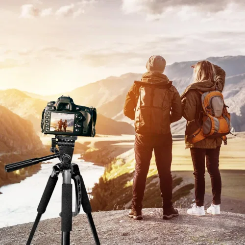 Vista 5 de Trípode profesional de cabeza panorámica de 3 vías para Canon XA10 XA20 XA25 XF100 XF105 XH A1 XH A1S XH G1 XH G1S XF300 XF305 GL1 GL2 videocámaras