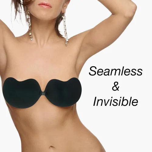 Vista 4 de EXPRESSIONS Intimates - 1 paquete de sujetador adhesivo con clip frontal, cómodo y reutilizable, brasier sin tirantes sin espalda