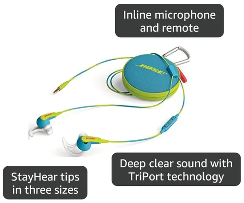 Vista 3 de Auriculares Bose soundsport dentro de oído dispositivos de Apple carbón Dispositivos Apple Azul Neón