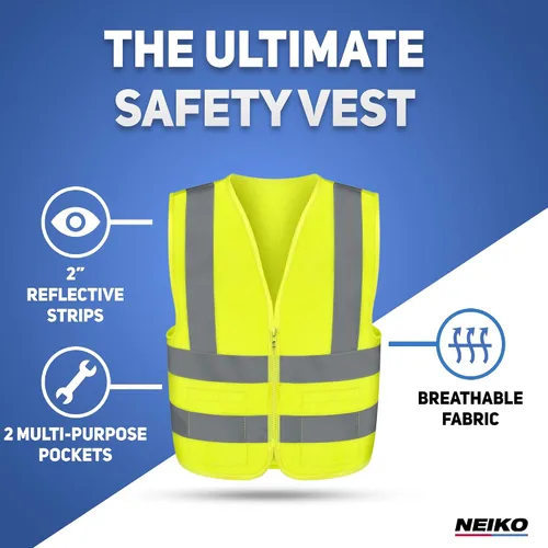 Vista 2 de Neiko High Visibility Safety Vest ANSI Class 2, 2 Pockets