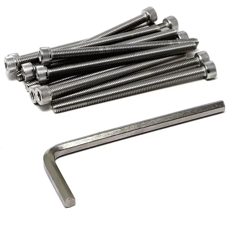 Vista 87 de iexcell Kit de tornillos de cabeza hexagonal de acero inoxidable 304, 100 unidades M2 x 0.157 in, paso de rosca de 0.016 in