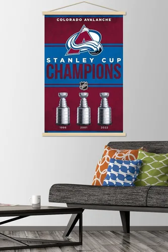 Vista 2 de Trends International NHL Colorado Avalanche - Póster de pared con marco magnético