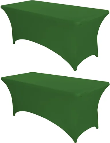 Vista 58 de PTC21B - Juego de 6 manteles elásticos de 6 pies, color negro, rectangular, ajustable, lavable, de elastano, para fiestas, bodas, cócteles