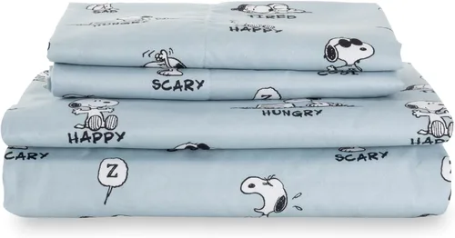 Vista 11 de Berkshire Peanuts® - Juego de sábanas tamaño individual, 3 piezas, diseño de personajes lindos Snoopy de microfibra suave, mini Snoopy y Woodstock