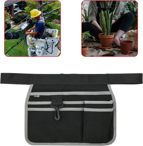 Vista 5 de Cosmos Bolsa de herramientas para la cintura, cinturón de herramientas, organizador de herramientas de mano, bolsa ajustable para cinturón