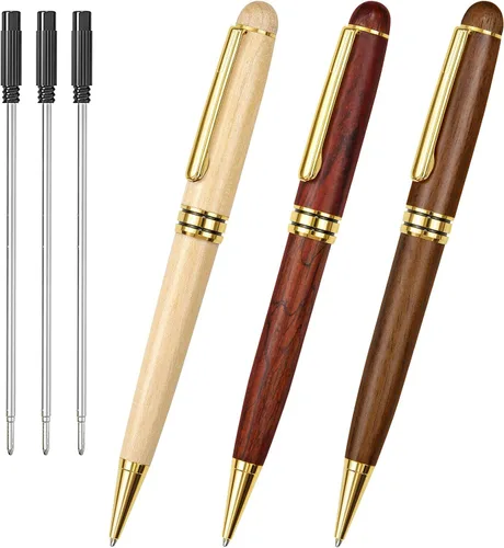 Vista 24 de Cambond Bolígrafos plateados – Bolígrafo giratorio de metal de tinta negra, punta media de 0.039 pulgadas para regalo, oficina, negocios, hombres