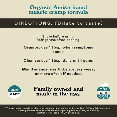 Vista 7 de Líquido orgánico Amish para aliviar calambres en las piernas, 16 onzas, suplemento natural de apoyo muscular y pie con vinagre de sidra de manzana