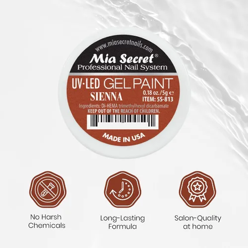 Vista 5 de Mia Secret Sistema de uñas profesional UV/LED Gel Paint - 0.18 oz (Sienna)