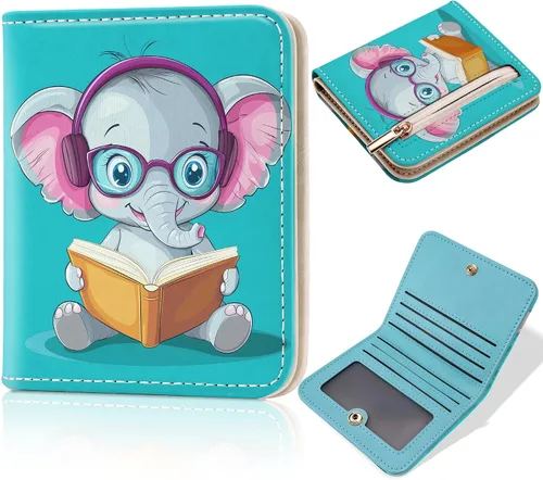 Vista 20 de Toughergun Billetera para Mujeres con Bloqueo RFID, Pequeña, Compacta, Bifold de Cuero de Lujo, Billetera de Bolsillo para Damas, Mini Monedero
