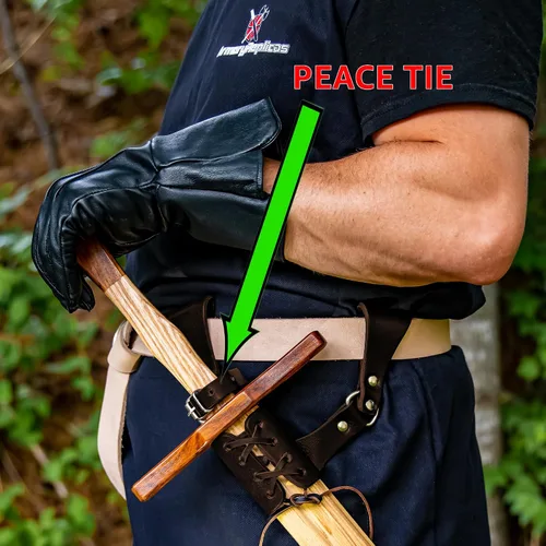 Vista 94 de Armory Replicas™ - Rana espada de cuero hecha a mano – Disfraz medieval LARP hebilla ajustable y cinturón de arma con cable soporte