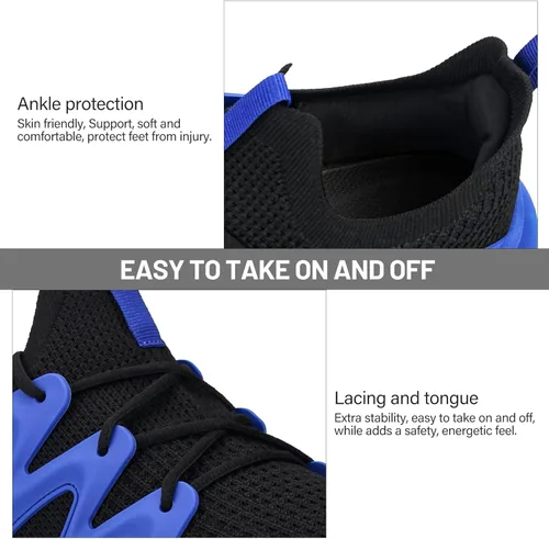 Vista 6 de Pujcs Zapatos para caminar para mujer, transpirables, sin cordones, para mujer