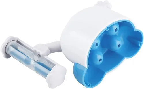 Vista 9 de Soporte para cepillo de dientes con 3 minutos de dibujos animados Animal Countdown Timer Founction (azul)