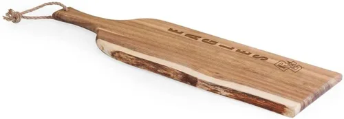 Vista 4 de PICNIC TIME NCAA Texas A&M Aggies Artisan - Tabla de embutidos de acacia de 24 pulgadas con borde de madera cruda, tabla de queso, plato