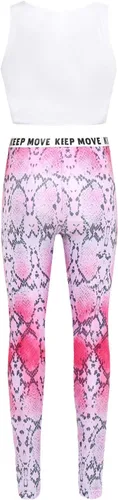 Vista 7 de Conjunto de entrenamiento para niños y niñas, conjunto deportivo de 2 piezas, camiseta corta con leggings atléticos, pantalones deportivos