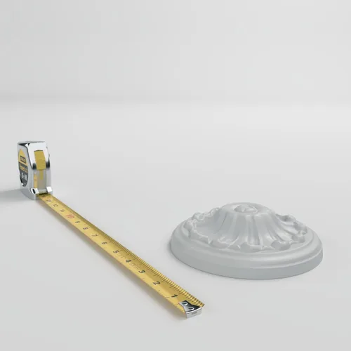 Vista 6 de Ekena Millwork ROS05X05MU Mullin Roseta Redonda, 5 7/8"OD x 1 5/8"P, Imprimado
