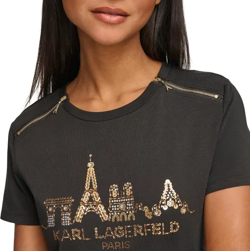 Vista 4 de Karl Lagerfeld Paris Camiseta con logo para mujer