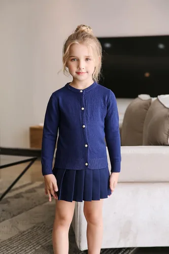 Vista 2 de SMILING PINKER cardigan de cuello redondo para niñas