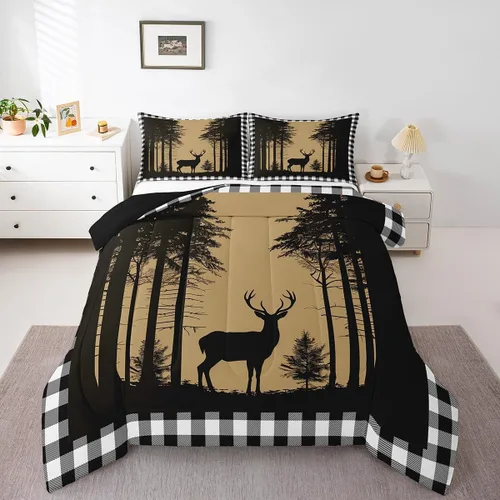 Vista 29 de Erosebridal Juego de edredón de bandera estadounidense tamaño individual para niños y adolescentes, juego de ropa de cama de camuflaje, edredón