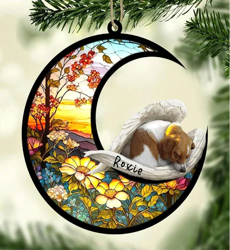 Vista 98 de Atrapasoles conmemorativo personalizado para perros, adorno navideño de Airedale Terrier, recuerdo por pérdida de mascota, regalos conmemorativos