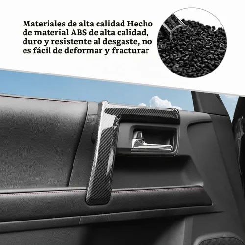 Vista 5 de Voodonala Panel de interruptores de ventana para Toyota 4Runner 2010-2024, cubierta de panel de manija lateral compatible con Toyota 4Runner SUV