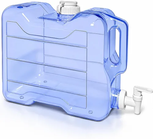 Vista 17 de Botella dispensadora de agua para nevera con espita a prueba de fugas y mango práctico, dispensador de bebidas de plástico reutilizable, jarra