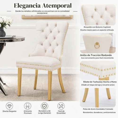 Vista 6 de HomVent Juego de mesa de comedor de mármol sintético de 68 pulgadas con 4 Mesa negra con 4 sillas beige