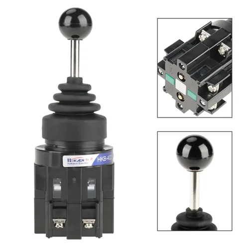 Vista 2 de CS-402 4NO Interruptor de joystick, interruptor de palanca de mando de 4 posiciones, interruptor de joystick momentáneo Joy Stick para control
