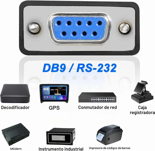 Vista 7 de MEIRIYFA Cable adaptador USB hembra a RS-232 DB9 hembra, USB 2.0 a Serial RS232 DB9 (9 pines) Cable convertidor para caja registradora, módem