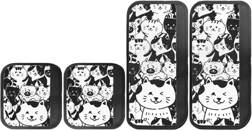 Vista 25 de Juego de 4 fundas para manijas de microondas con diseño de rayas de vaca tribal, azteca, decoración de cocina, antideslizantes, a prueba
