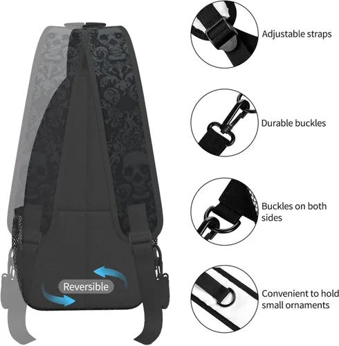 Vista 8 de MEDTOGS Bolso bandolera para mujer, bolso cruzado tipo bandolera tipo bandolera para el hombro, bolsa de pecho para viajes, senderismo, gimnasio
