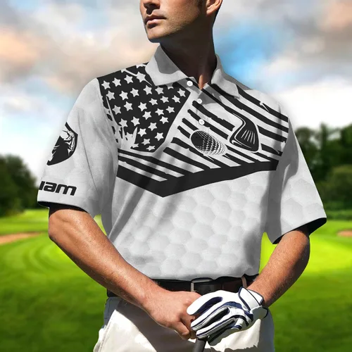 Vista 5 de Camisas de golf 3D divertidas personalizadas para hombres algunos abuelos toman siestas reales abuelos jugar golf y luego tomar una siesta