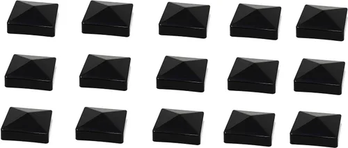 Vista 8 de Pyramid True - Tapa de vinilo de plástico para poste de valla de 4 x 4 pulgadas (3.937 in x 3.937 in), color negro o blanco/múltiples cantidades