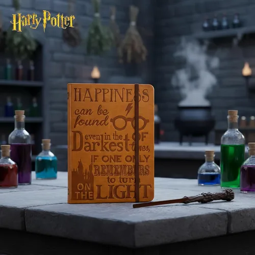 Vista 4 de Diario de piel sintética de Harry Potter con bolígrafo